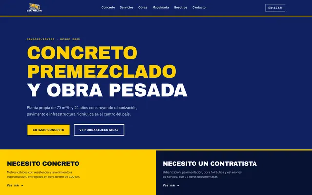 Captura del sitio de COTRICSA