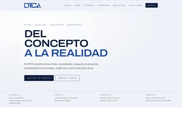 Captura del sitio de DTCA