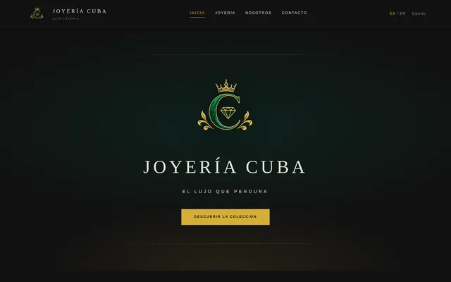 Captura del sitio de Joyería Cuba