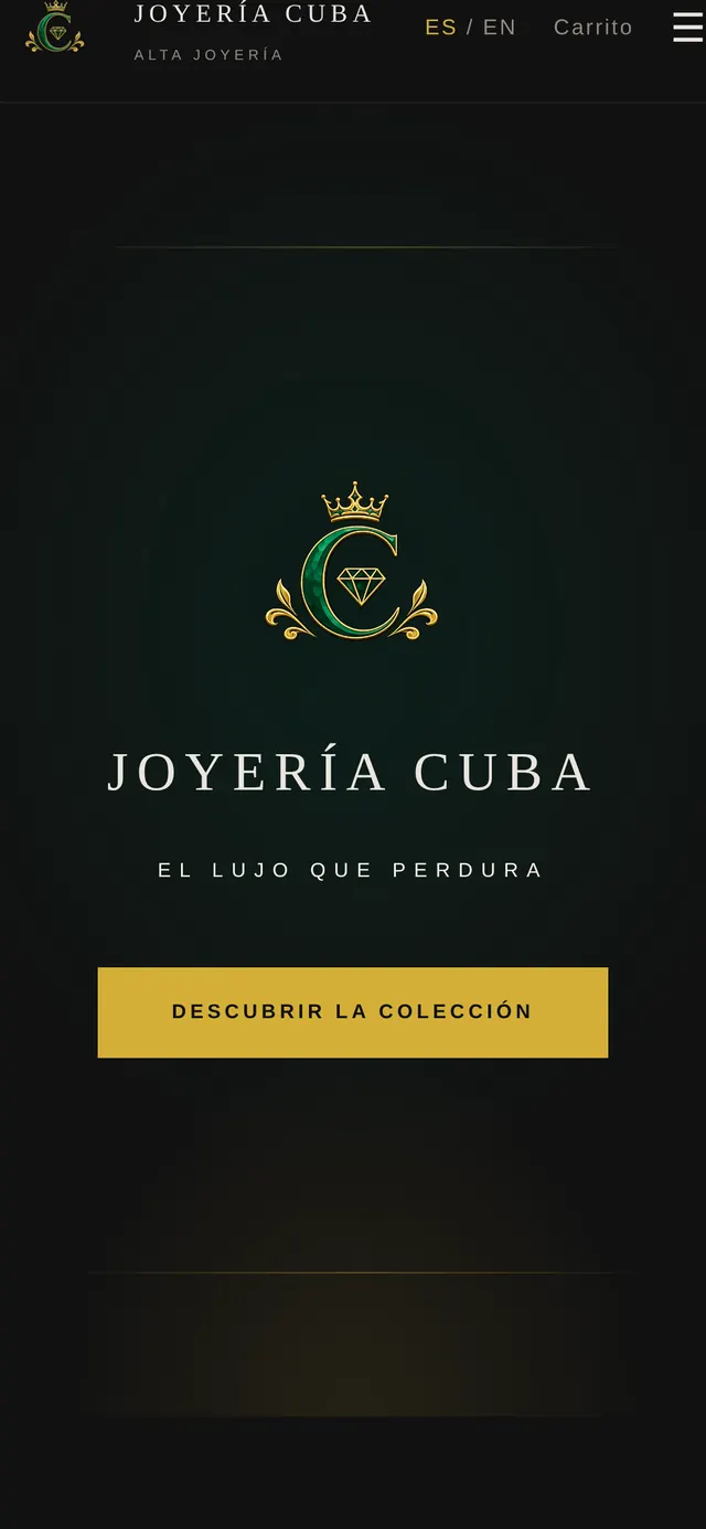 Vista del sitio de Joyería Cuba