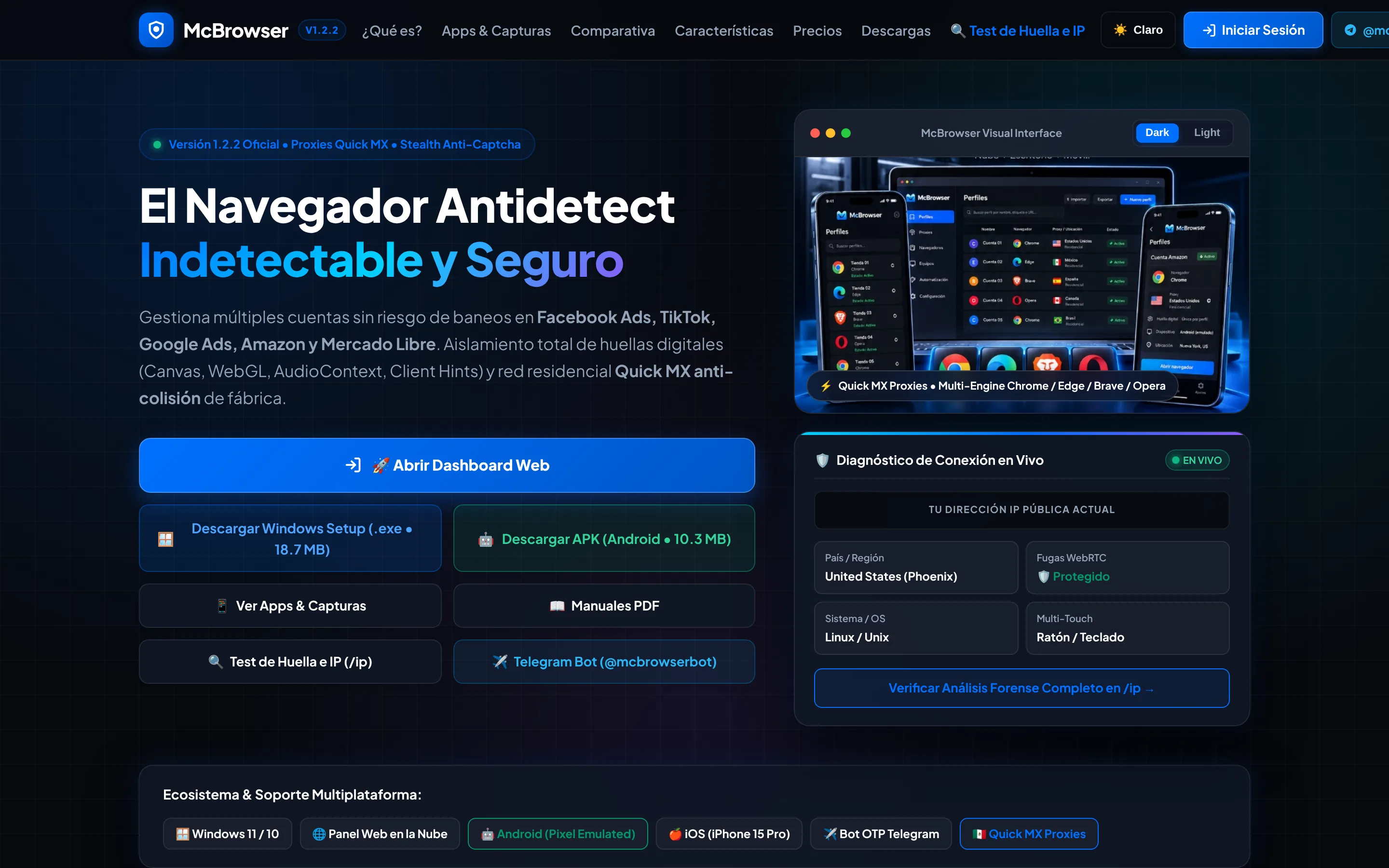 Sitio completo de McBrowser